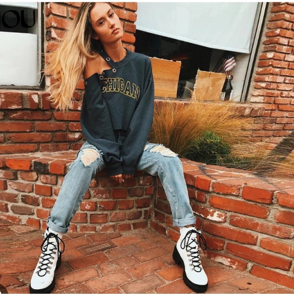 New Free People by Jeffrey Campbell Czech Combat Boots Size 9